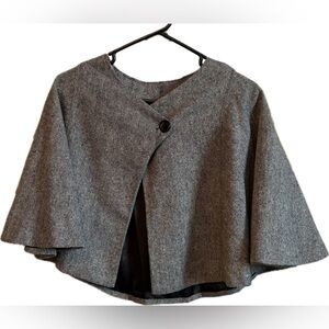 a.n.a Gray Tweed Women's Cape Capelet